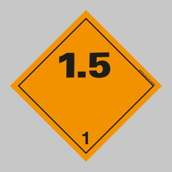 Klasse 1.5 Explosive Stoffe und Gegenstände | 25×25 cm