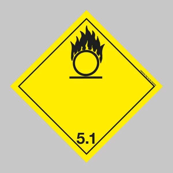 Klasse 5.1 Entzündend (oxidierend) wirkende Stoffe | 25×25 cm